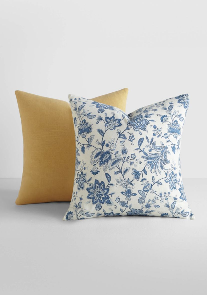 2-Pack Cotton Décor Throw Pillows in Jacobean