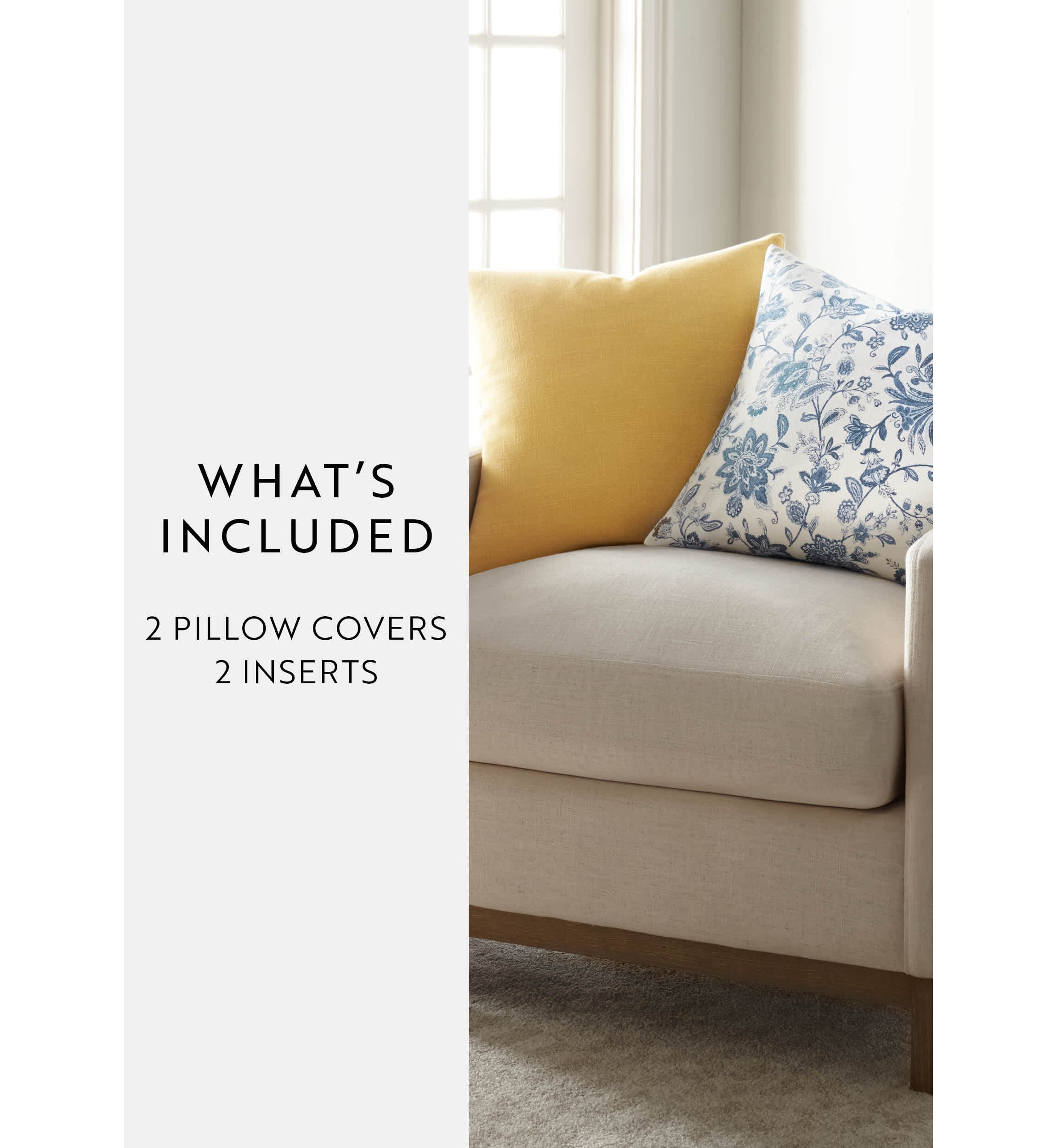 2-Pack Cotton Décor Throw Pillows in Jacobean