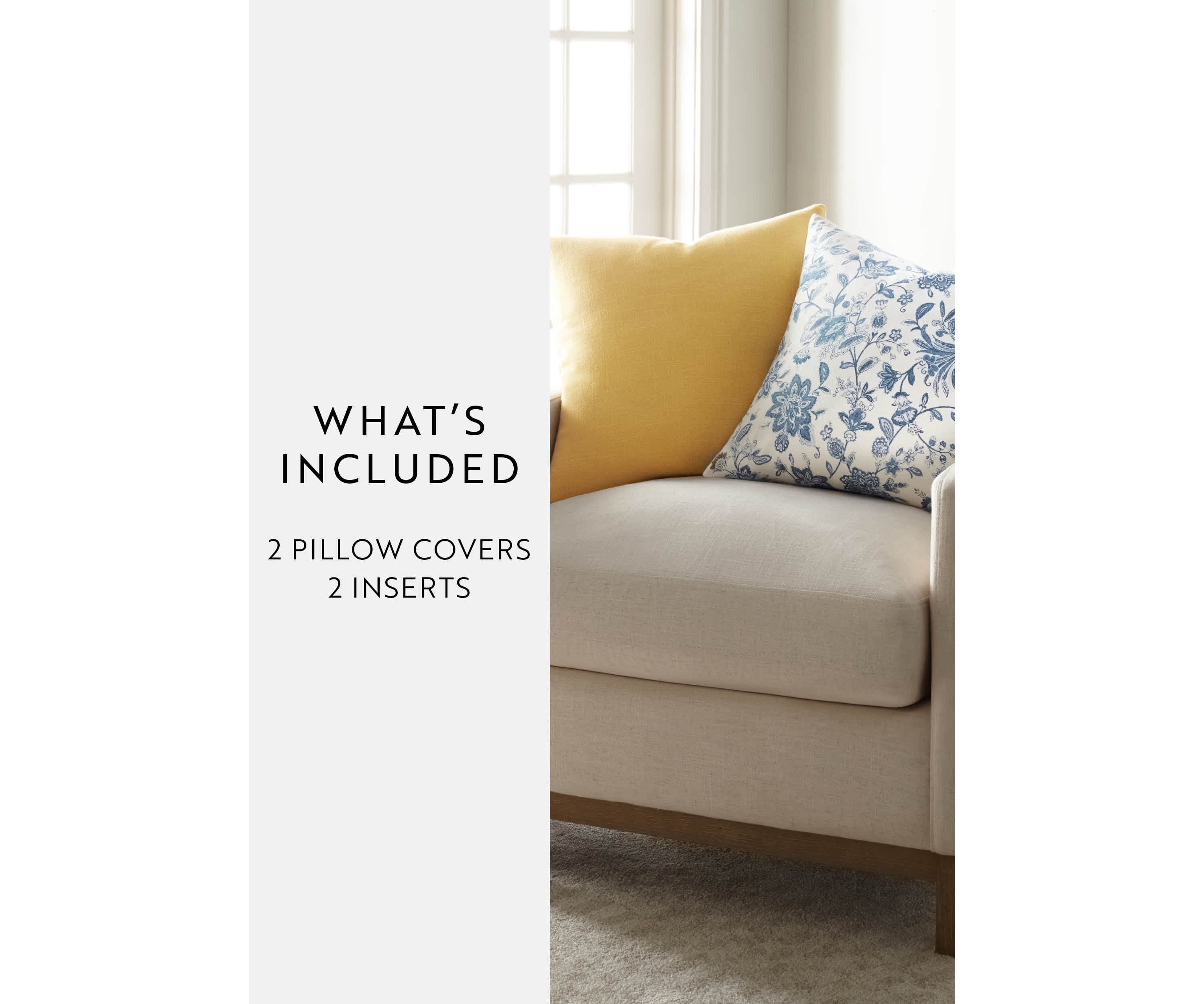 2-Pack Cotton Décor Throw Pillows in Jacobean