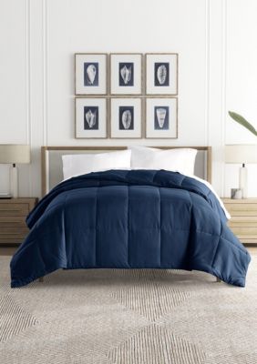 Home Design Lightweight Reversible Down Alternative Microfiber Comforter, Twin/XL Created for Macy's - Blue