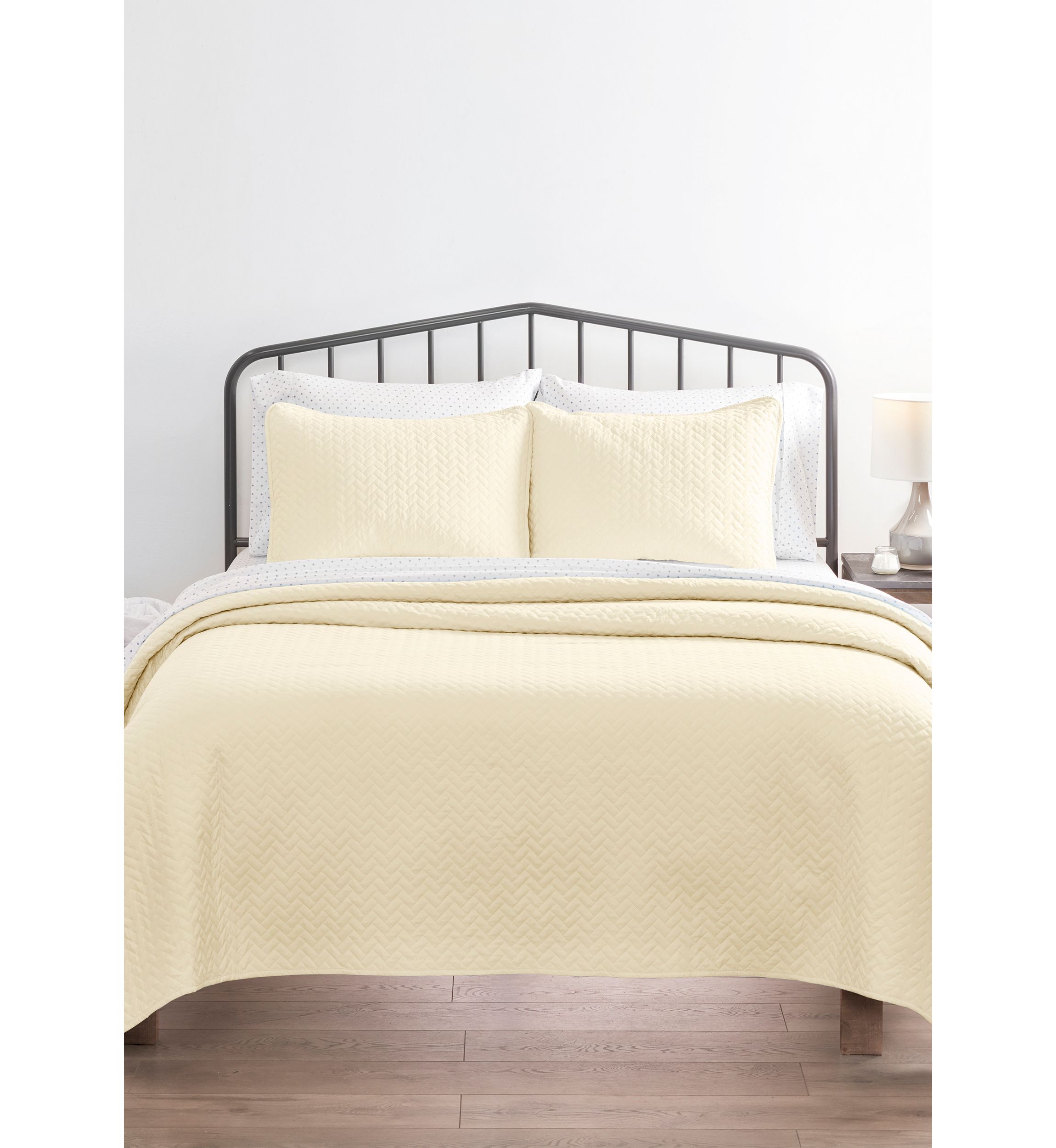 Premium Ultra Soft Herring Pattern Quilted Coverlet Set