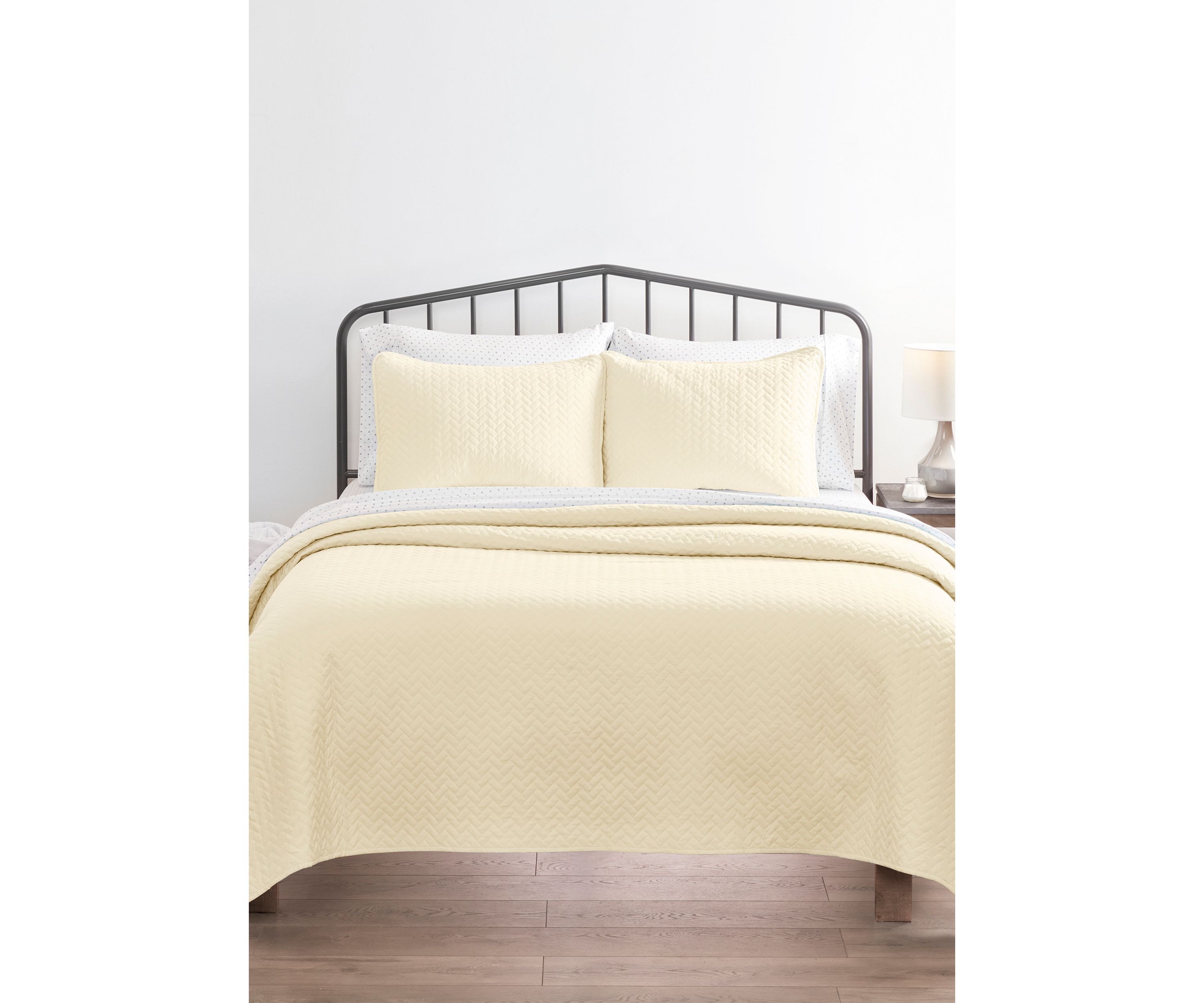 Premium Ultra Soft Herring Pattern Quilted Coverlet Set