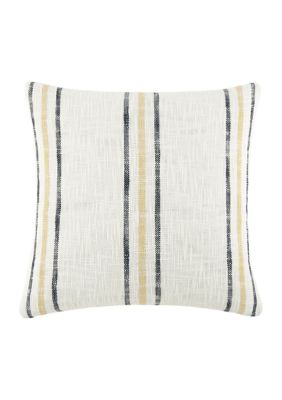 Luxury Inn 100% Cotton Slub Yarn-Dyed Striped Decor Throw Pillow Cover, 20 x 20