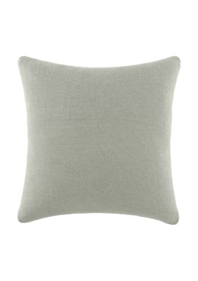 Luxury Inn 100% Cotton Slub Stonewashed Solid Decor Throw Pillow Cover, Gray, 20 x 20