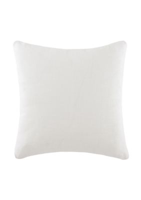 Luxury Inn 100% Cotton Slub Stonewashed Solid Decor Throw Pillow Cover, White, 20 x 20