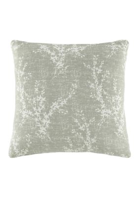 Luxury Inn 100% Cotton Slub Willow Decor Throw Pillow Cover, Green, 20 x 20