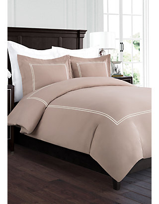 Luxury Inn Beckham Hotel Collection Embroidered 3 Piece Duvet
