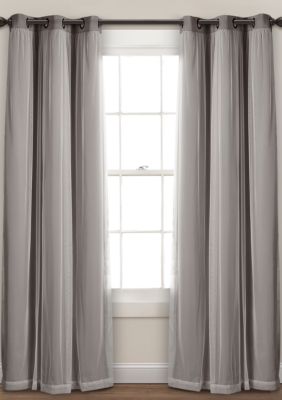 Lush Decor Grommet Sheer Insulated Blackout Lining Window Panel Set Belk