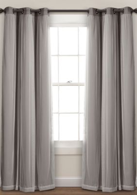 Lush Decor Grommet Sheer Insulated Blackout Lining Window Panel Set Belk