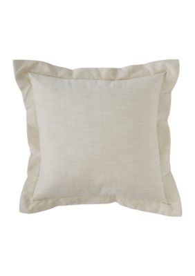 White Diamond Pattern Hand Woven 18x18 Cotton Decorative Throw Pillow with Hand Tied Tassels - Foreside Home & Garden