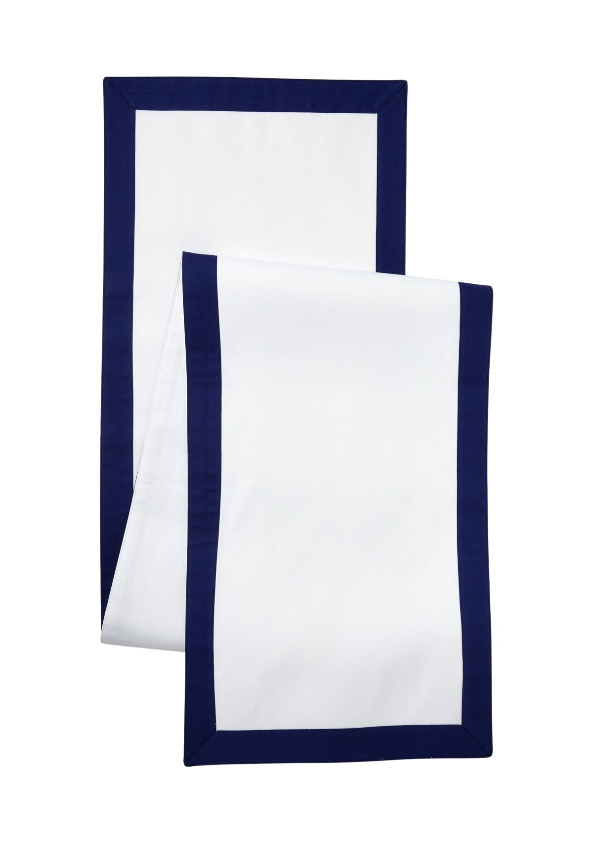 Blue and White Border Table Runner