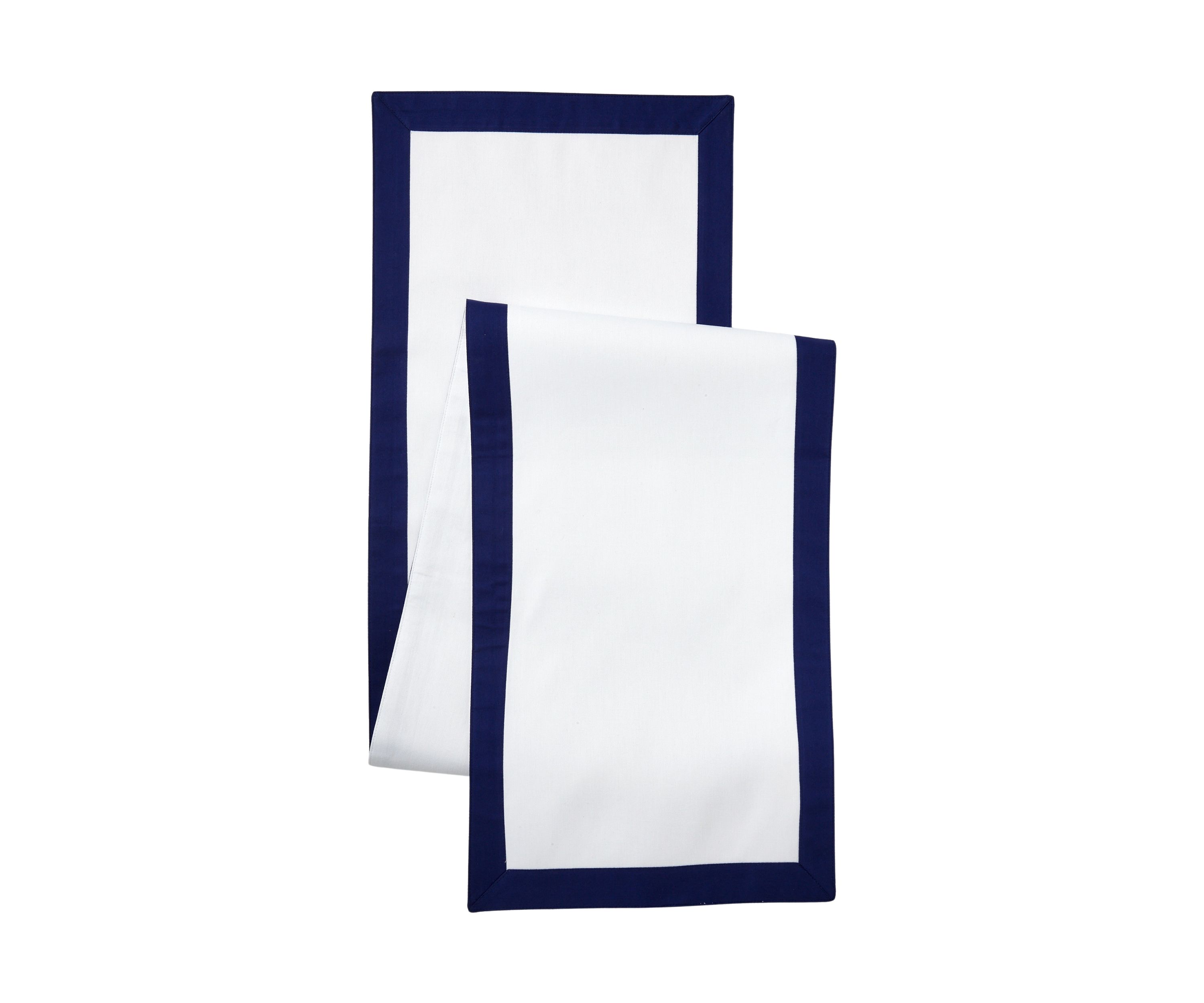 Blue and White Border Table Runner