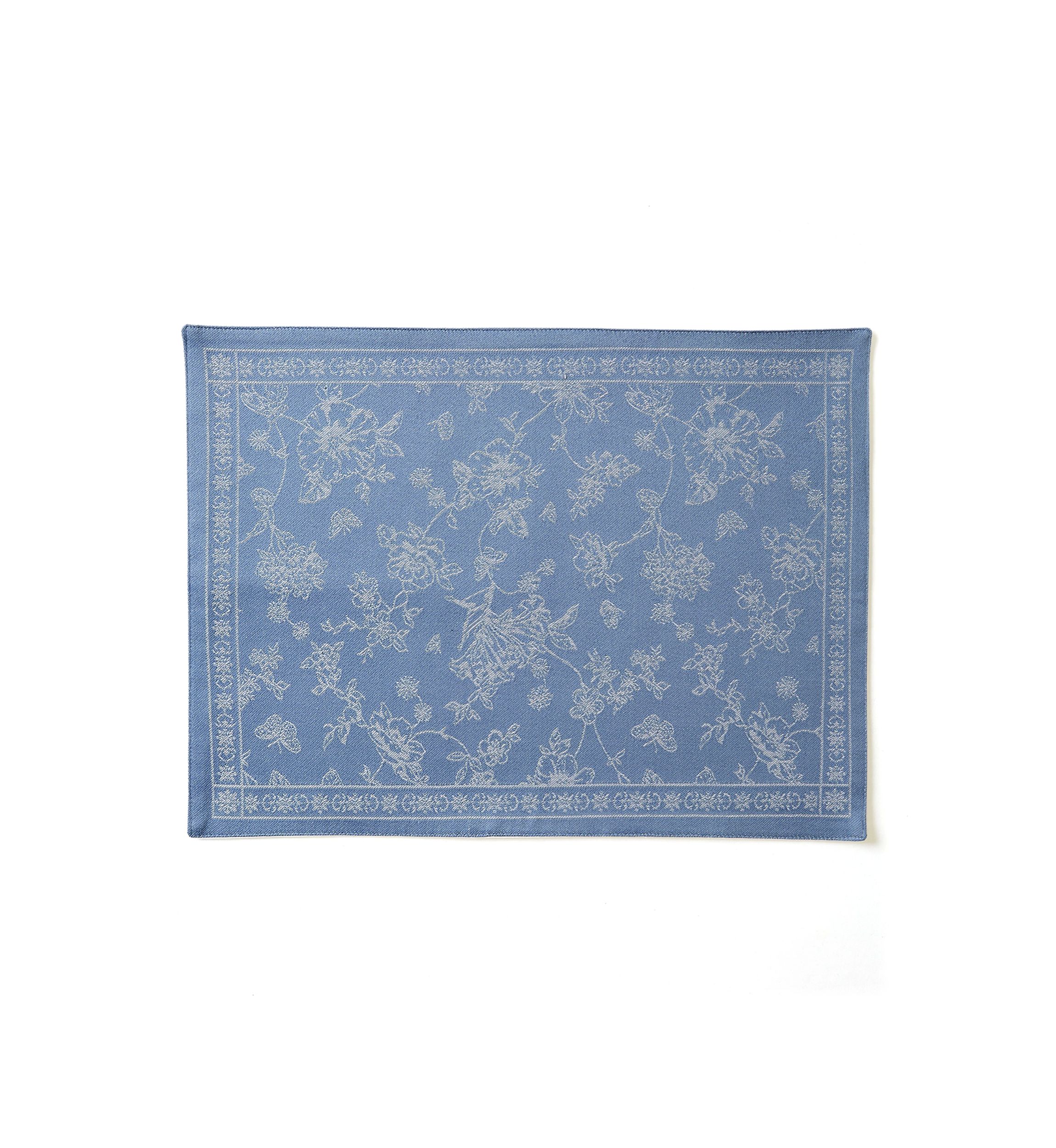Blue and White Jacquard Placement