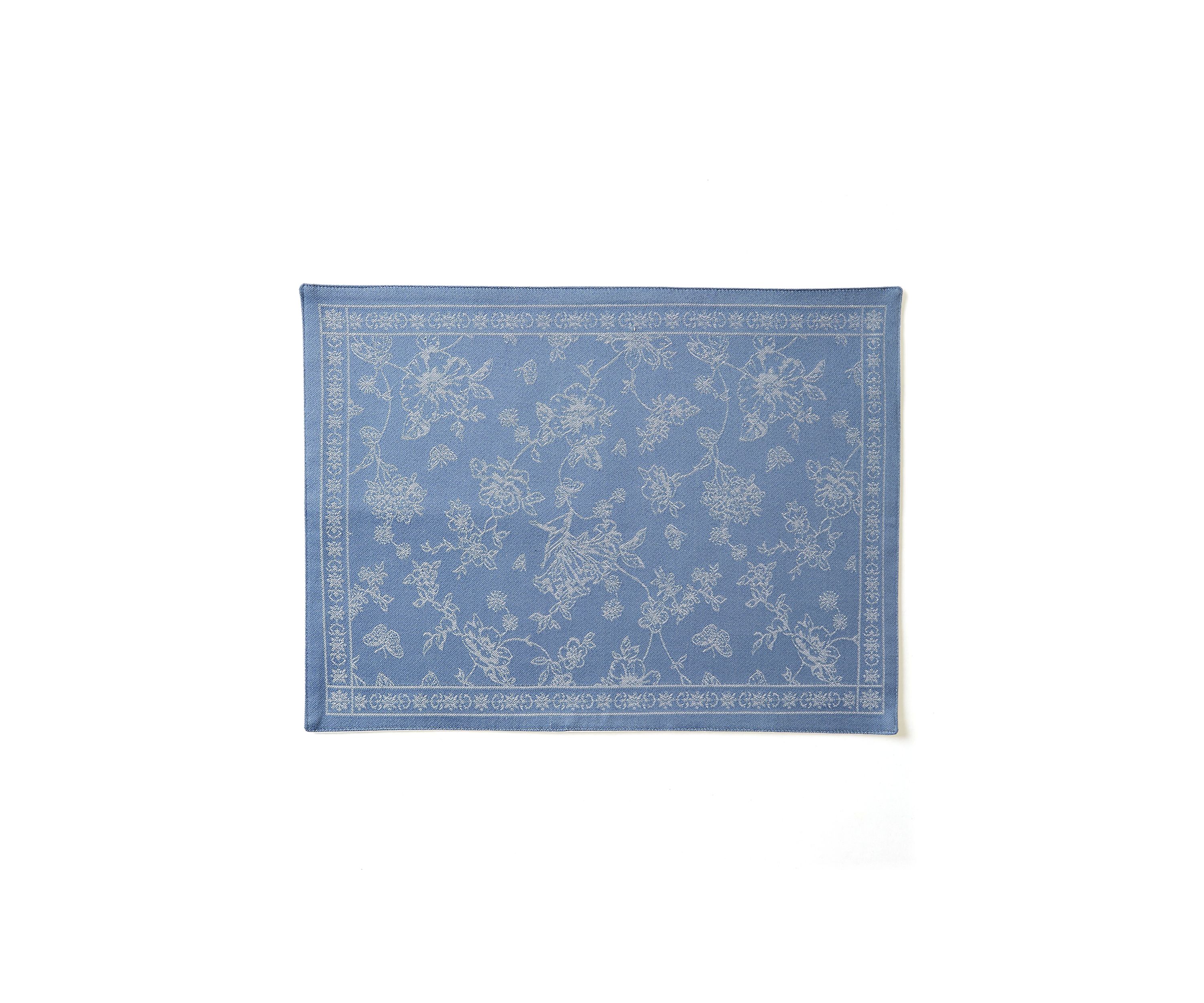 Blue and White Jacquard Placement