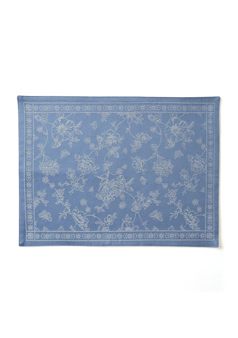 Blue and White Jacquard Placement