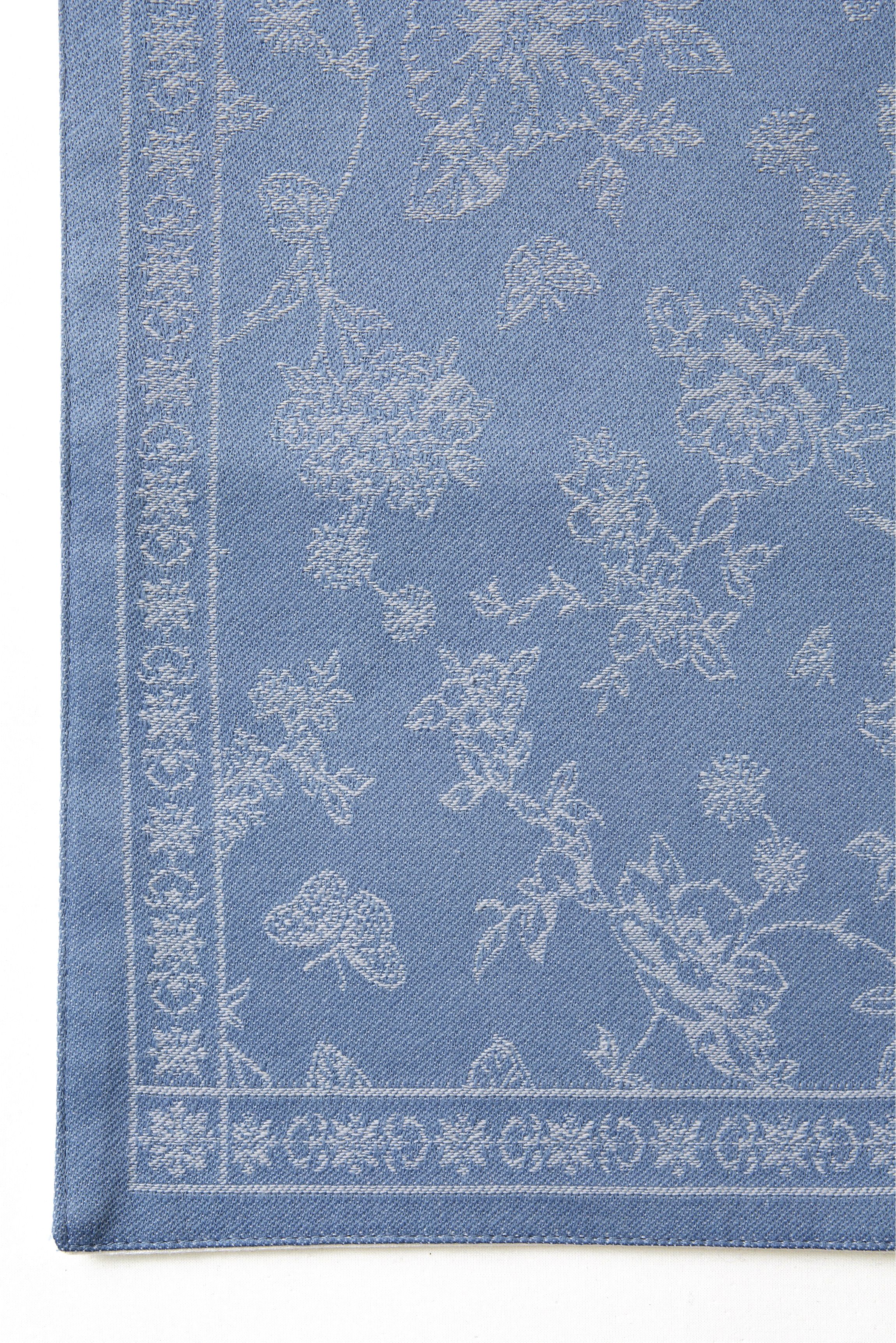 Blue and White Jacquard Placement