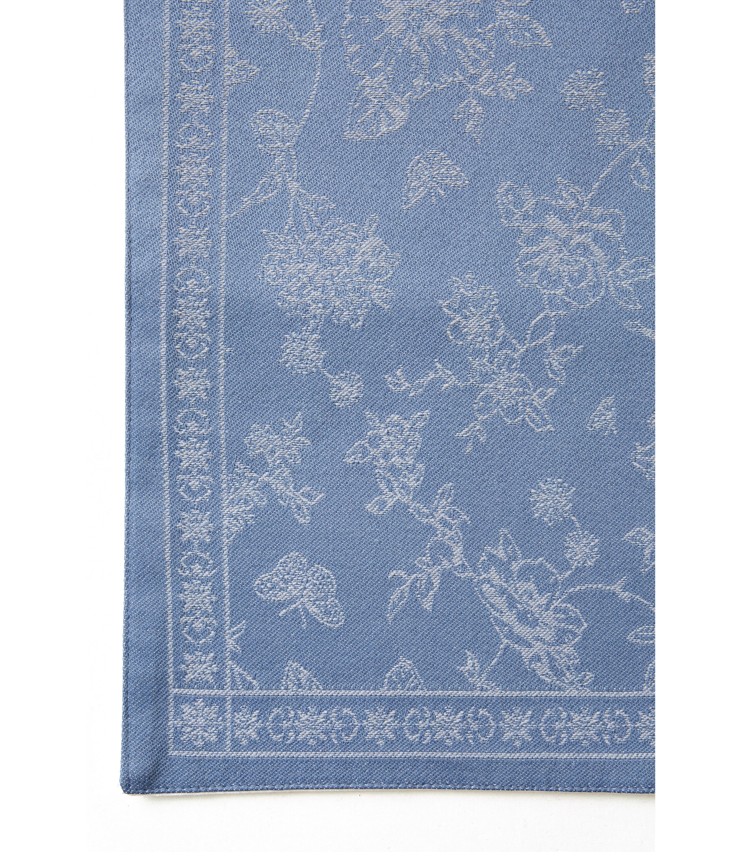 Blue and White Jacquard Placement
