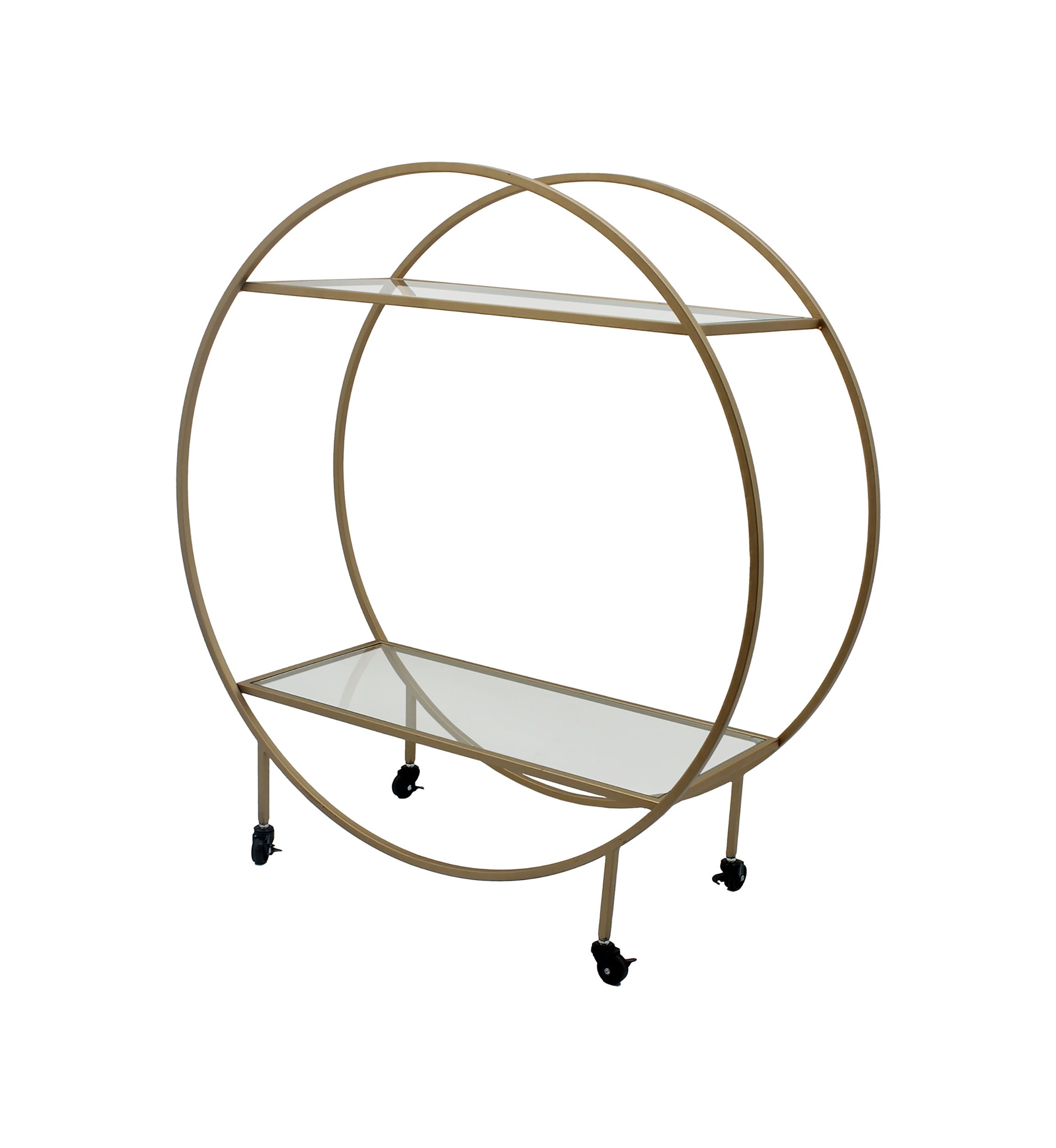 Gold Tone Bar Cart