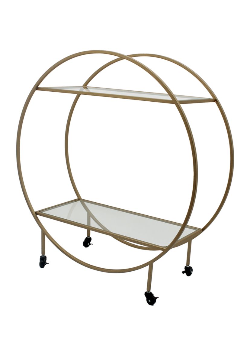 Gold Tone Bar Cart