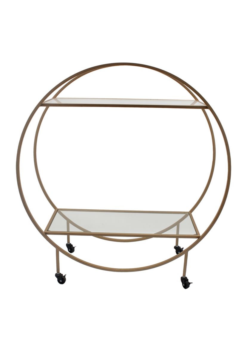 Gold Tone Bar Cart