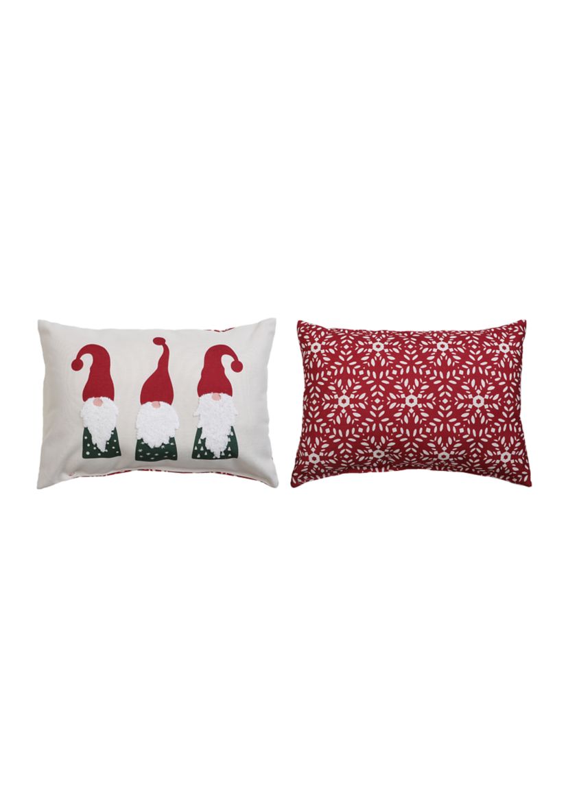 Gnome Reversible Throw Pillow