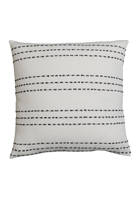 	  Britton Stripe Yarn Stitched Faux Linen Pillow 