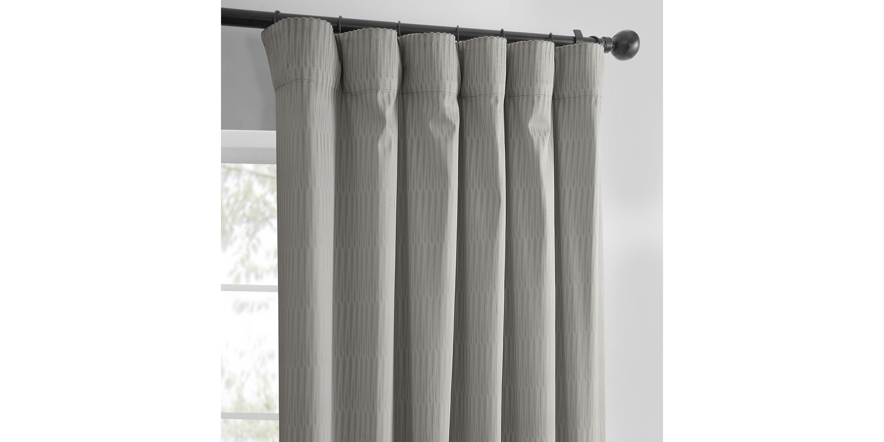 Lounge Embossed Velvet Curtain Panel