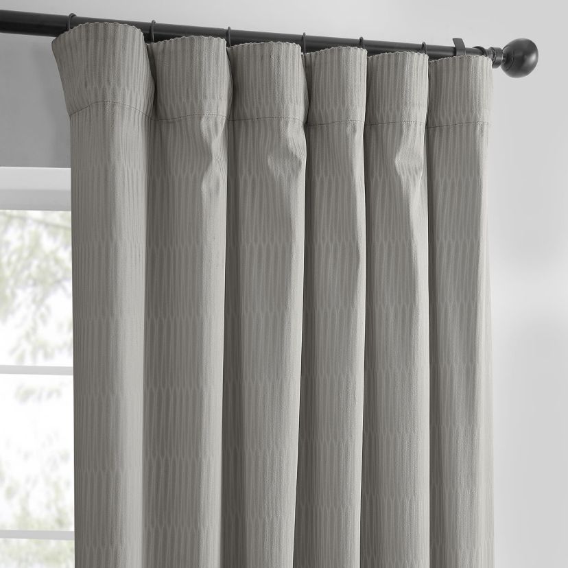 Lounge Embossed Velvet Curtain Panel