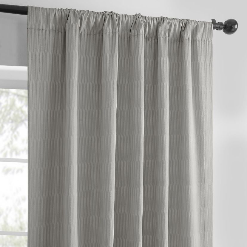 Lounge Embossed Velvet Curtain Panel