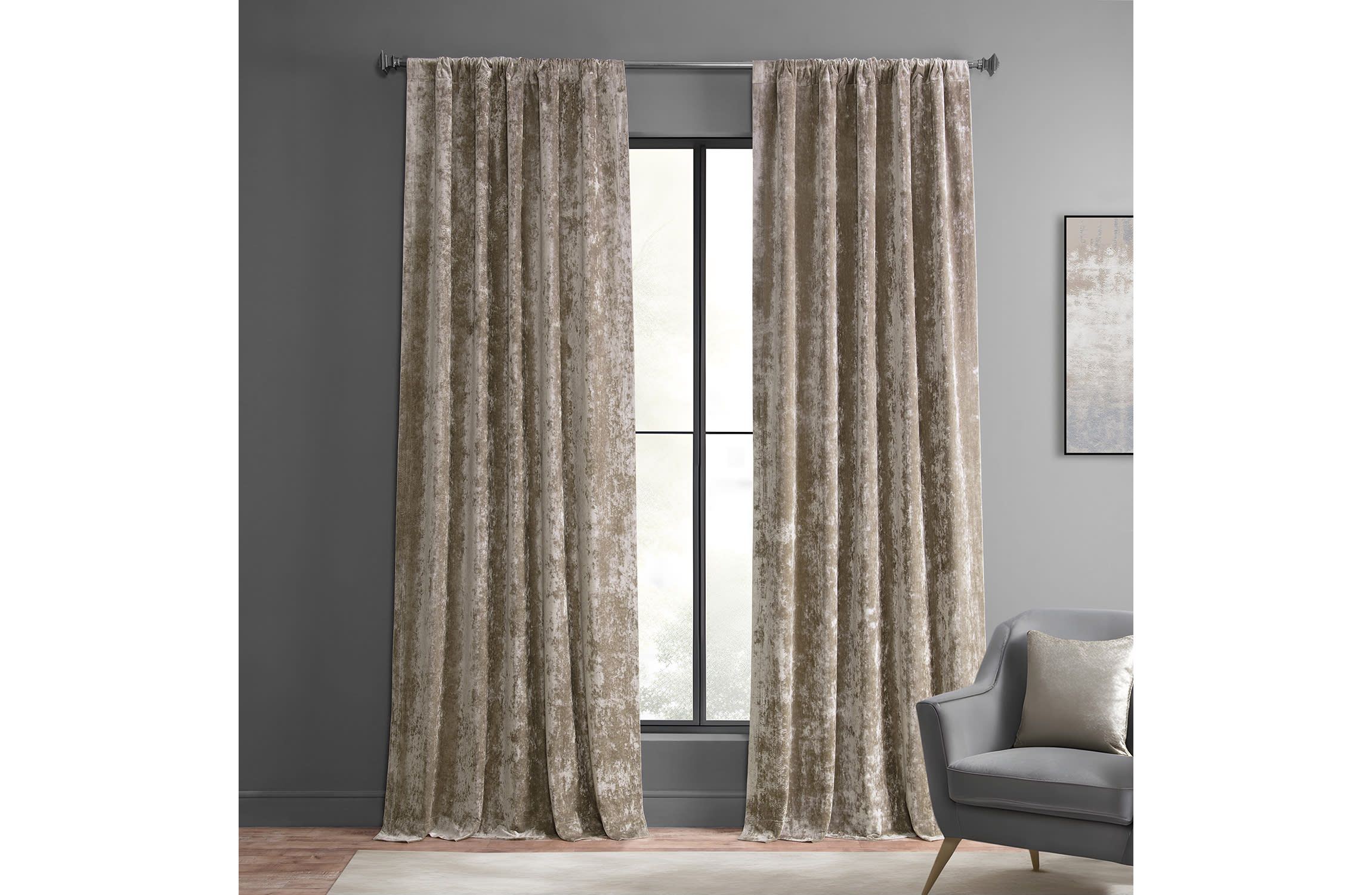 Lush Crush Grommet Velvet Curtain Panel