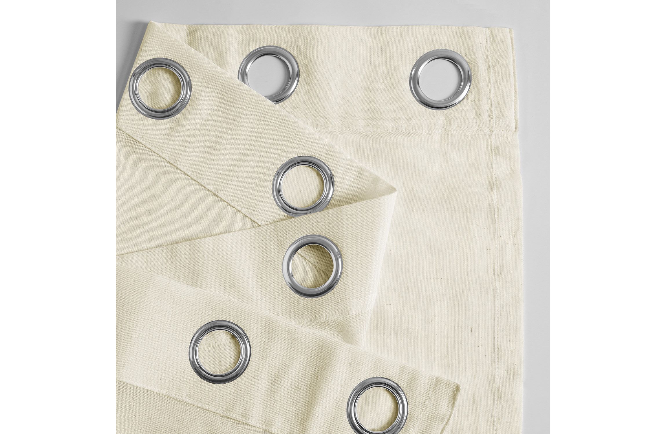 Faux Linen Grommet Sheer Curtain