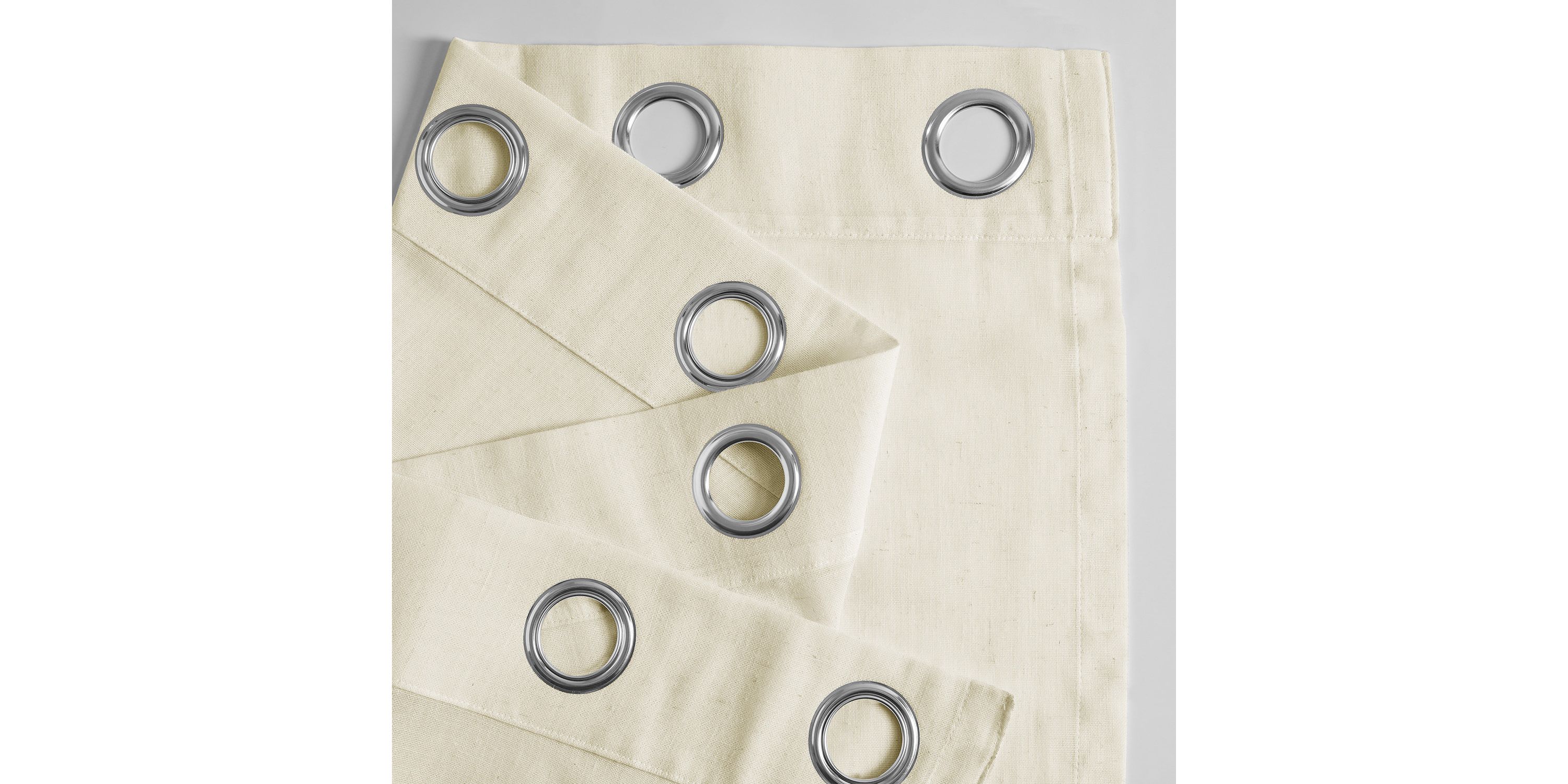 Faux Linen Grommet Sheer Curtain