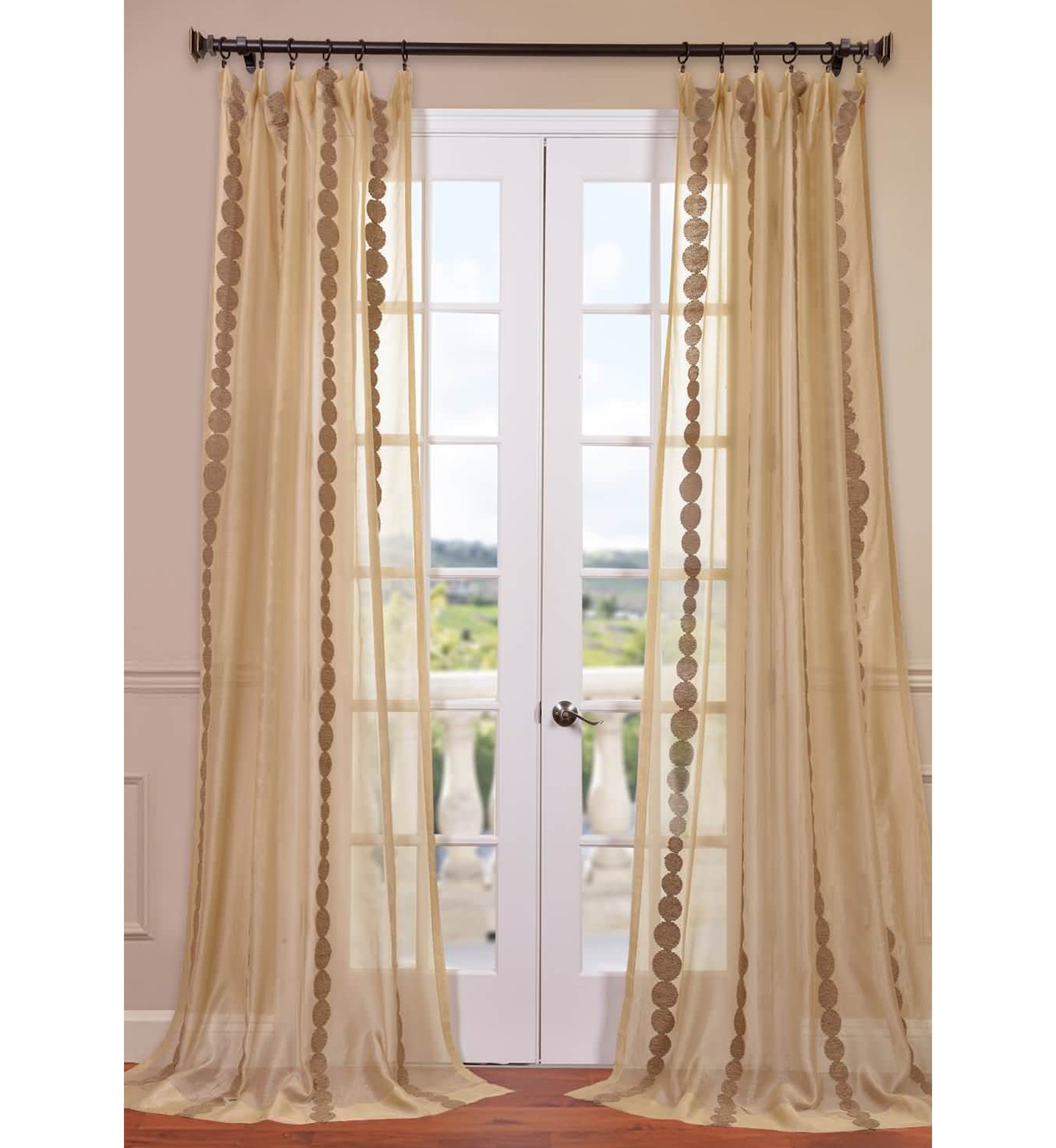 Cleopatra Embroidered Sheer Curtain