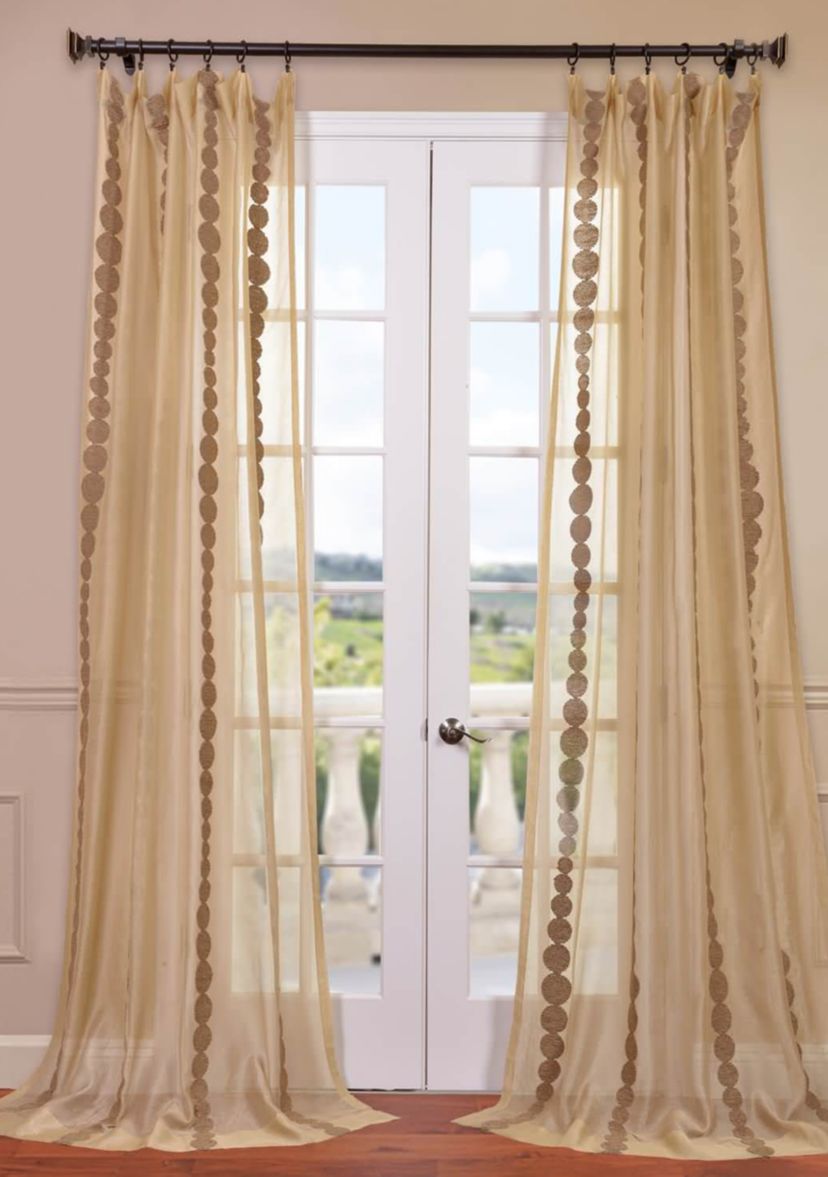 Cleopatra Embroidered Sheer Curtain