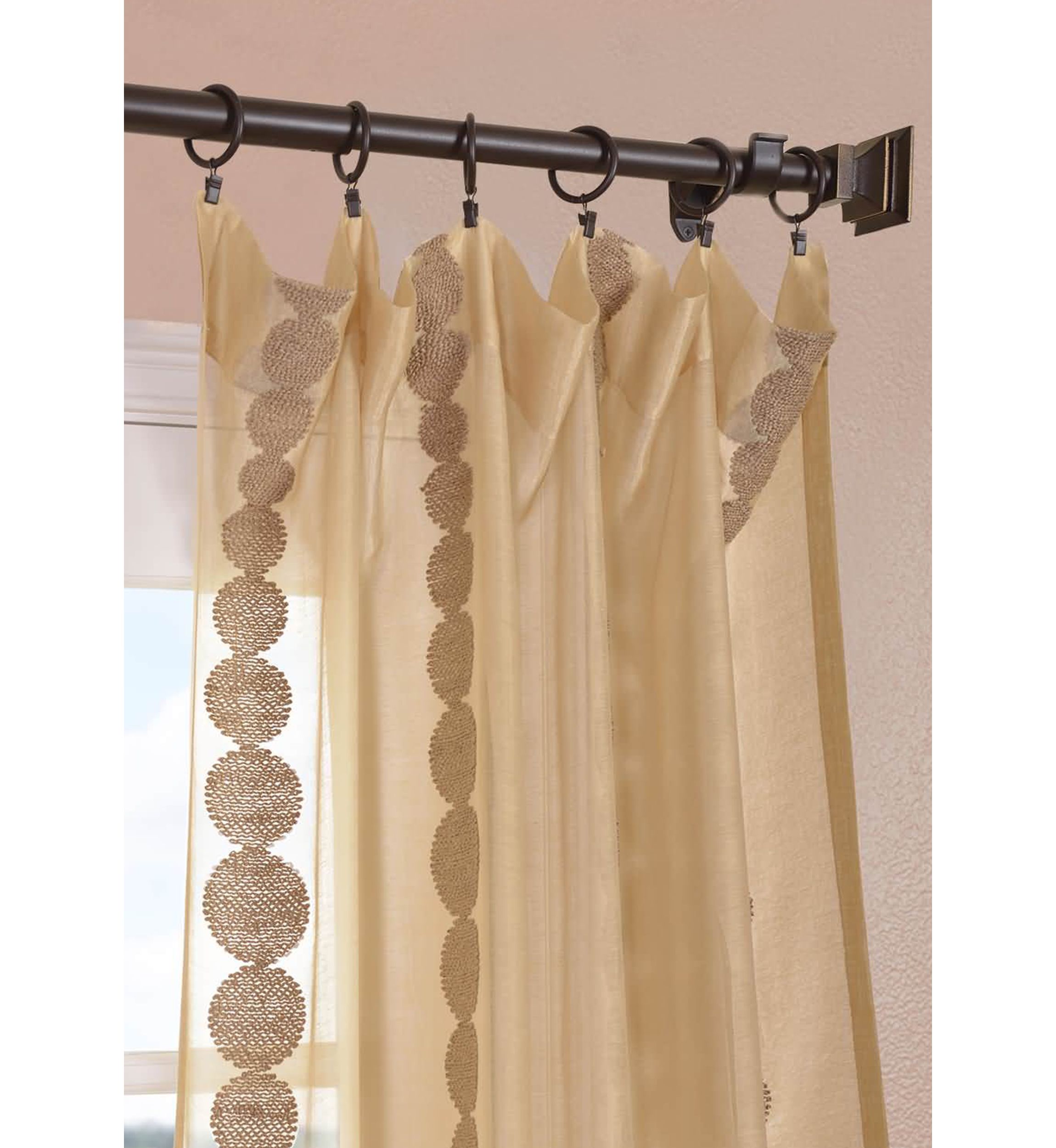 Cleopatra Embroidered Sheer Curtain