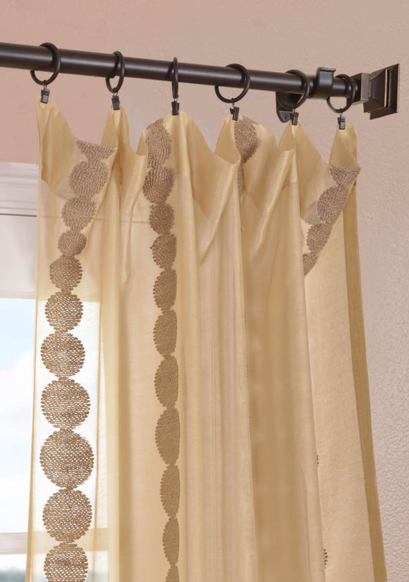 Cleopatra Embroidered Sheer Curtain