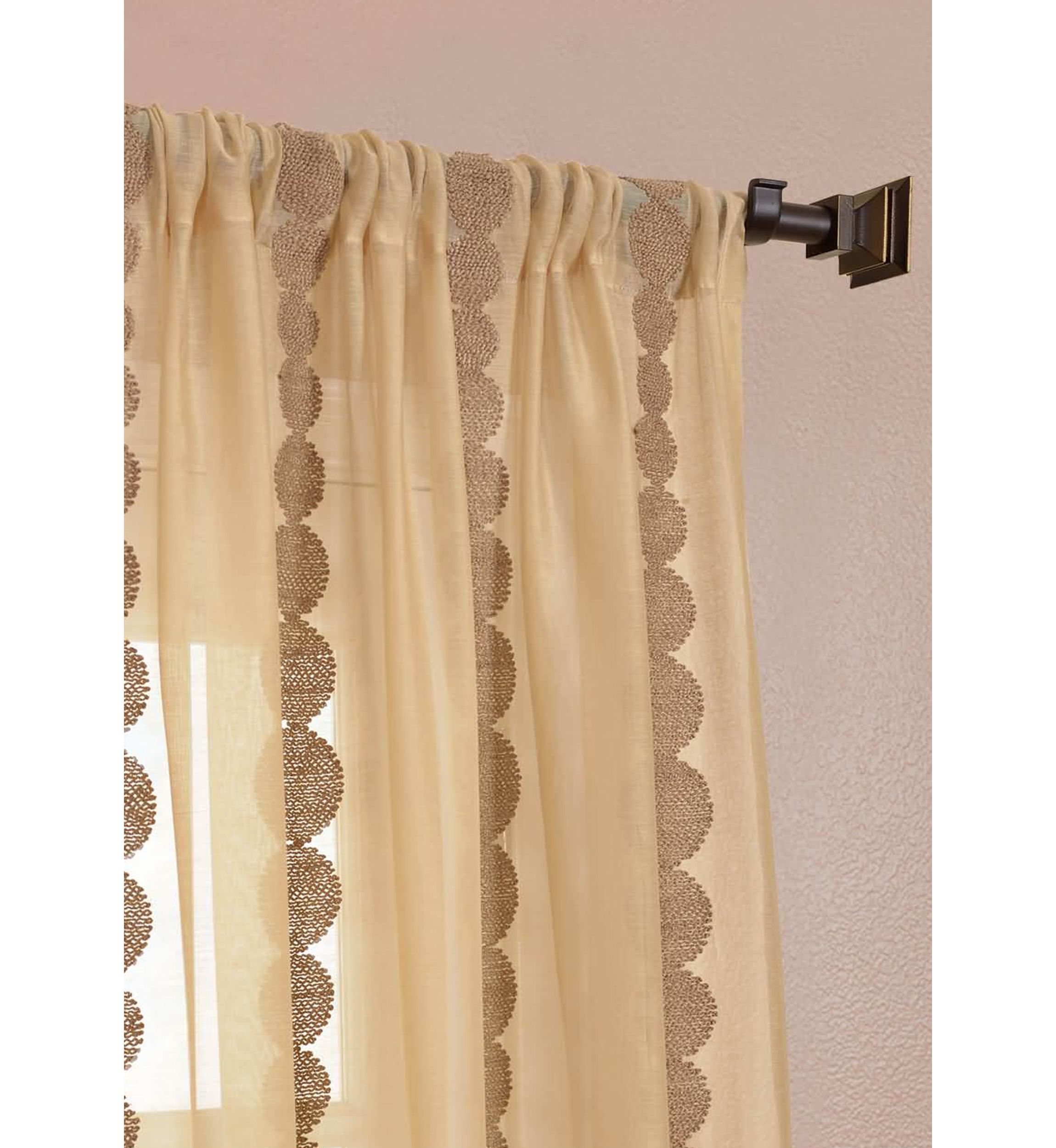 Cleopatra Embroidered Sheer Curtain