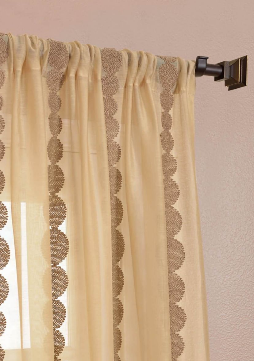 Cleopatra Embroidered Sheer Curtain