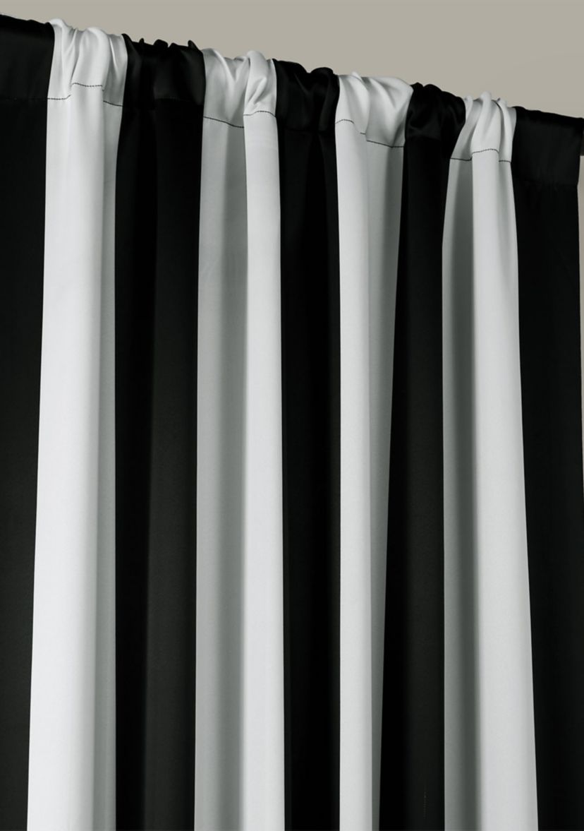 Awning Stripe Blackout 63 Inch Curtain