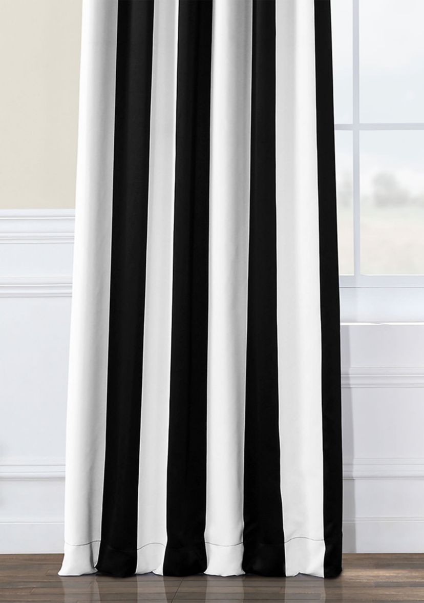 Awning Stripe Blackout 63 Inch Curtain