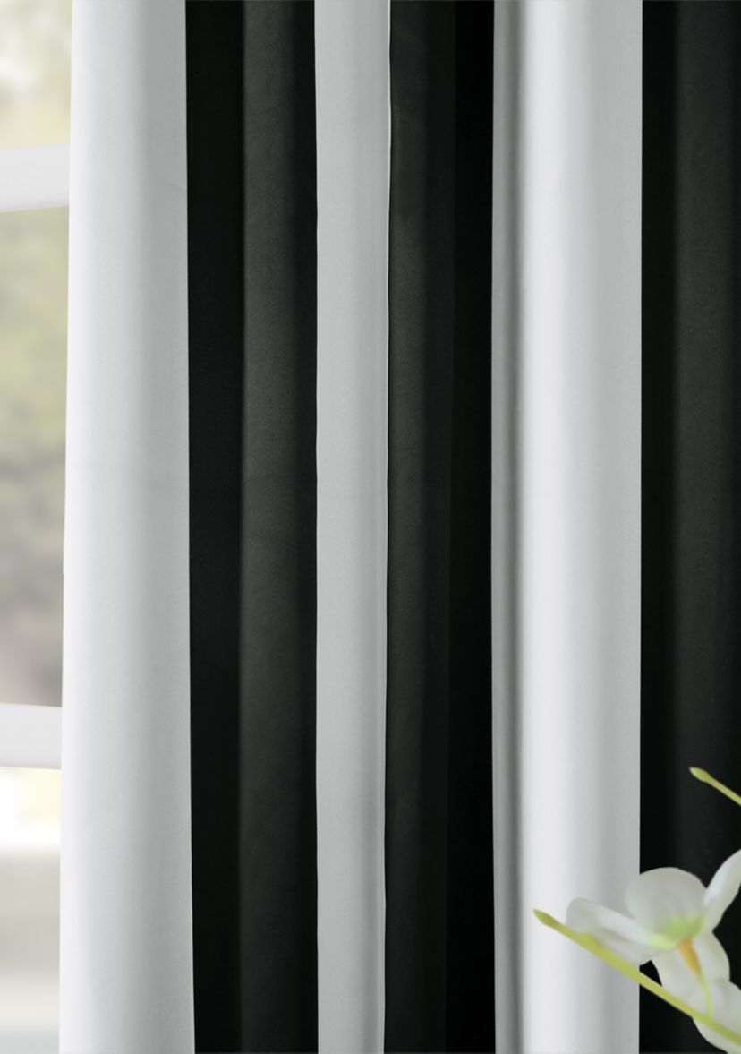 Awning Stripe Blackout 63 Inch Curtain