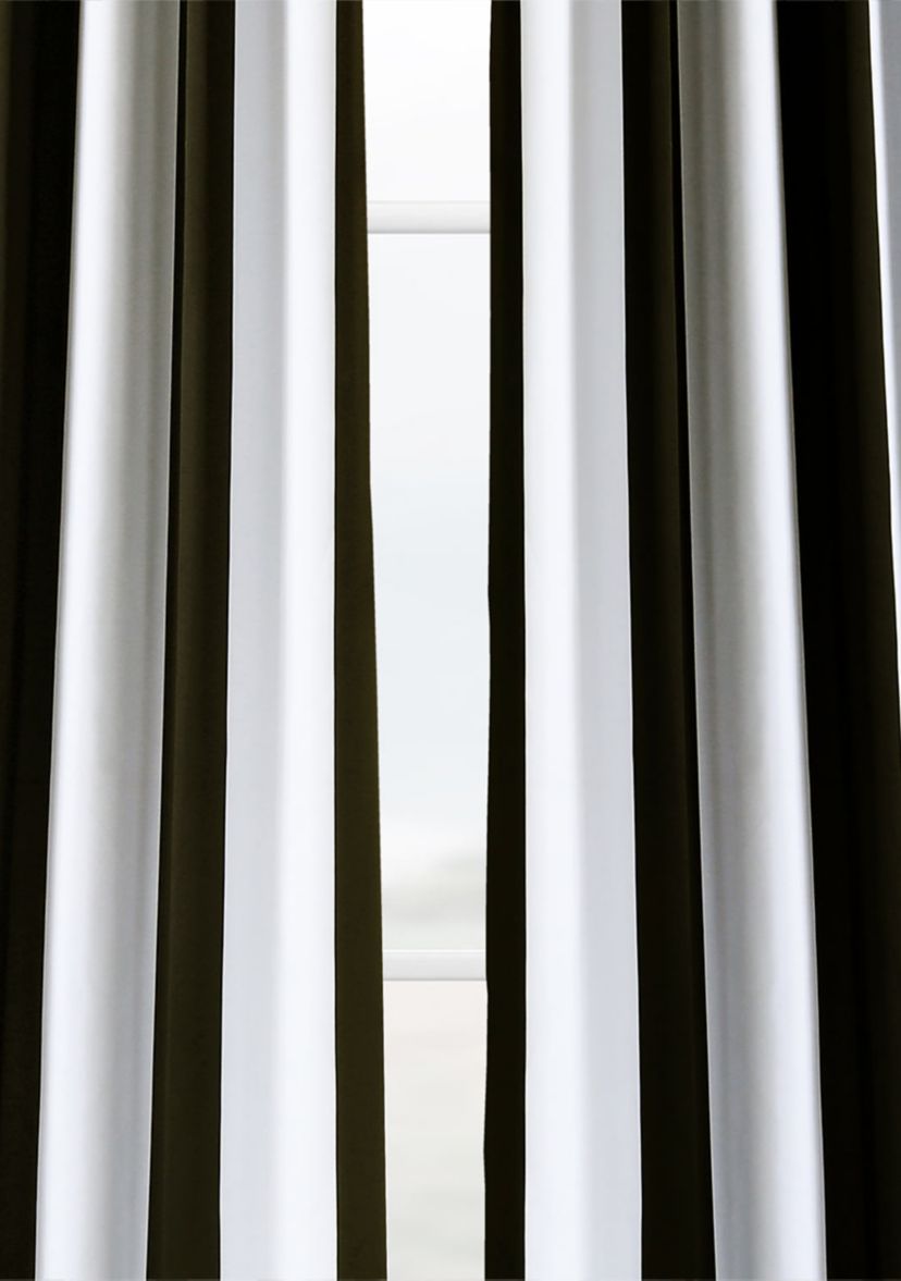 Awning Stripe Blackout 63 Inch Curtain