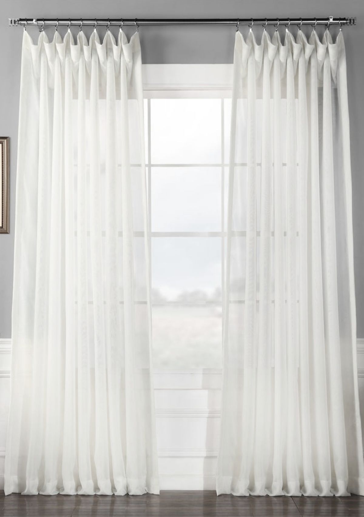 Double Layered Extra Wide Sheer Curtain