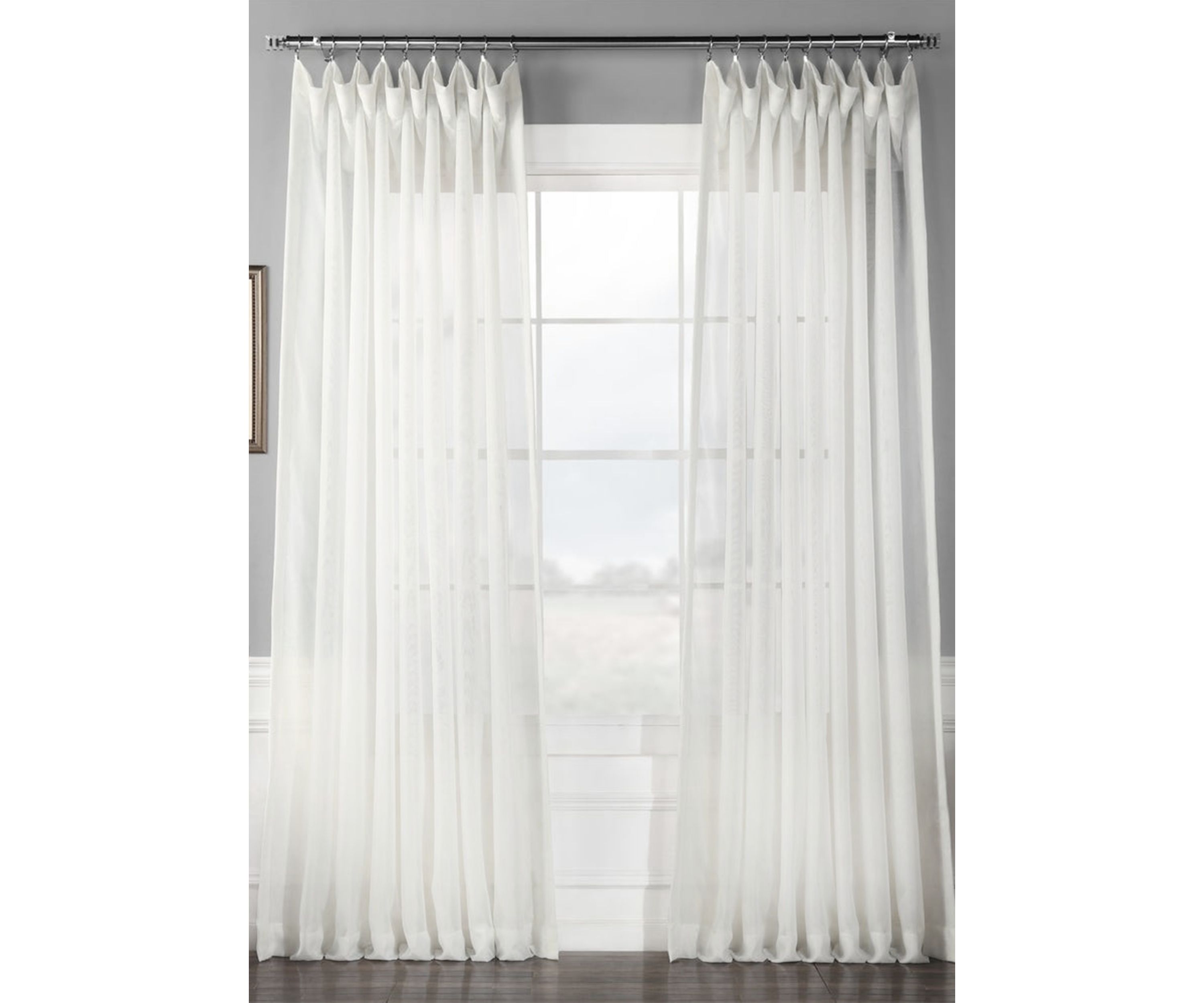 Double Layered Extra Wide Sheer Curtain