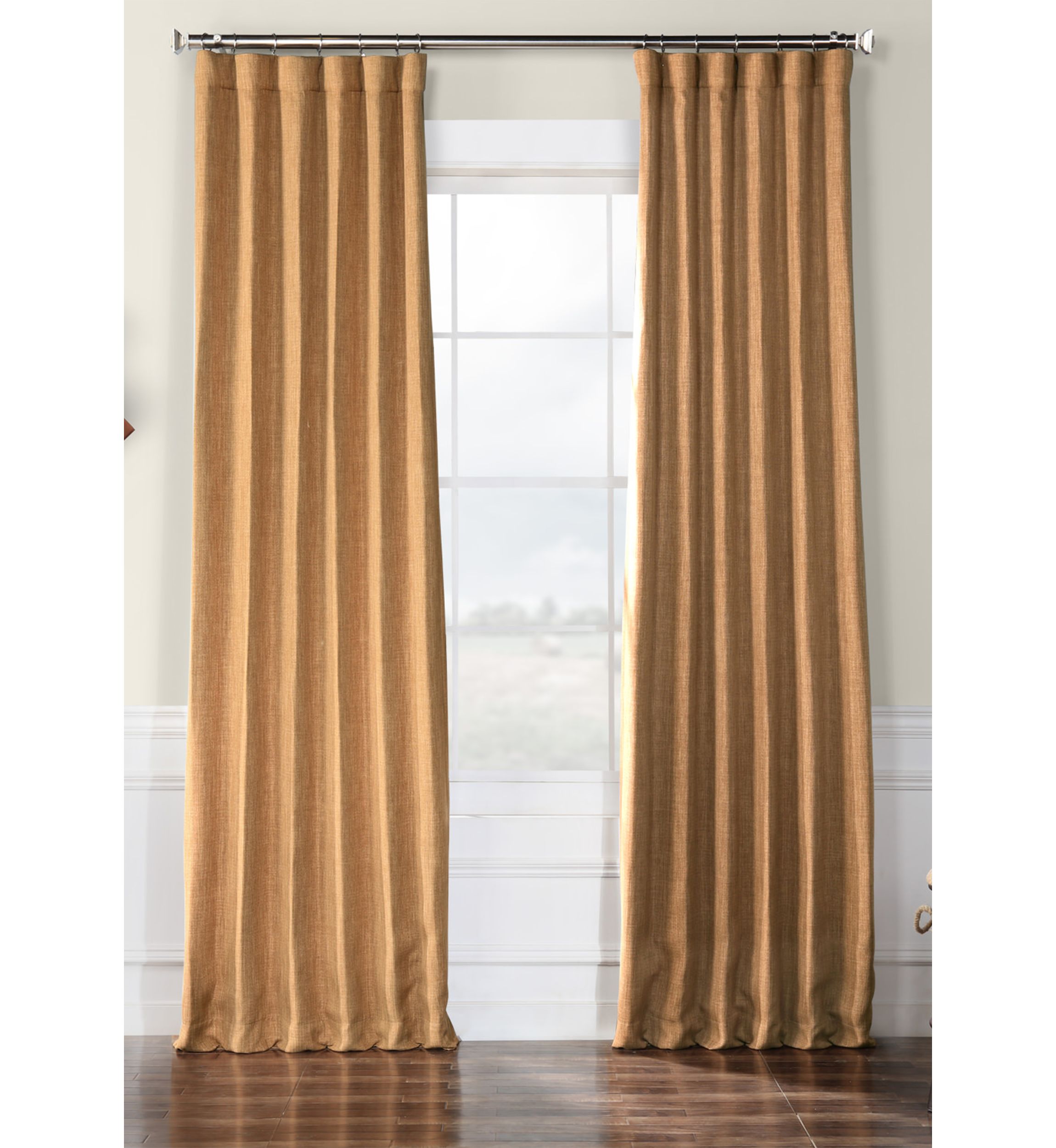 Faux Linen Blackout Curtains