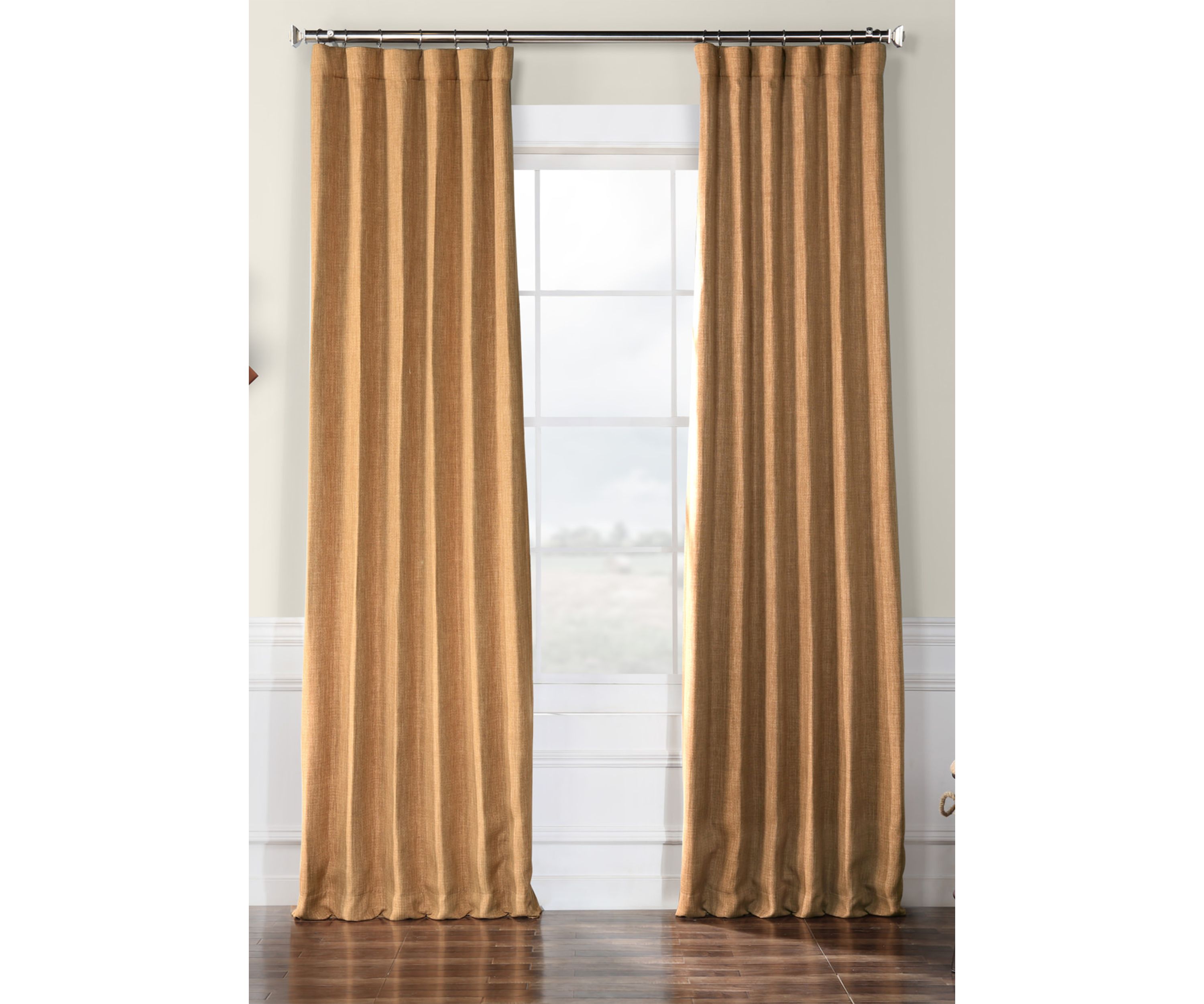 Faux Linen Blackout Curtains