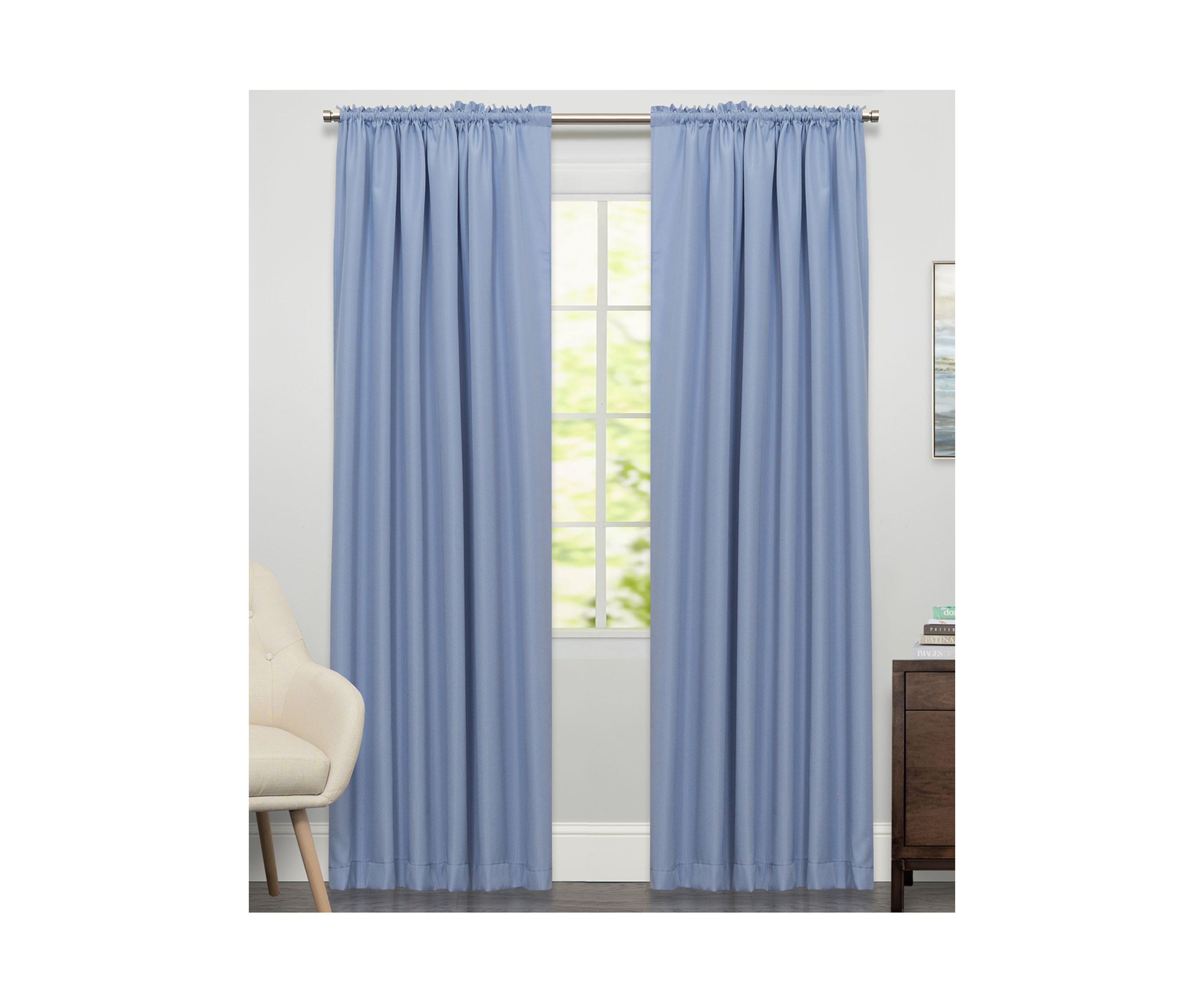 Ribcord Tailored Window Curtain Single Panel