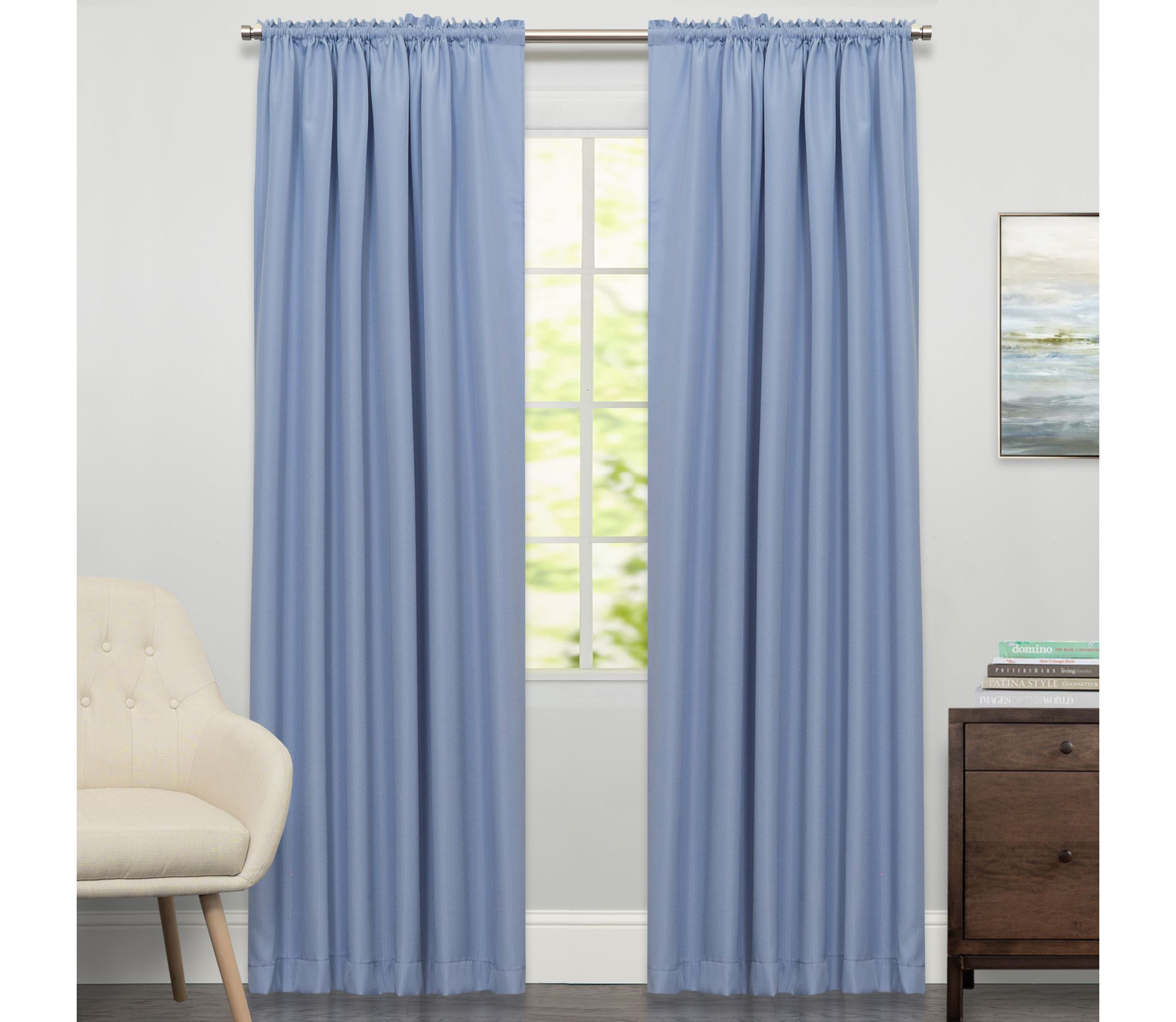 Ribcord Tailored Window Curtain Single Panel