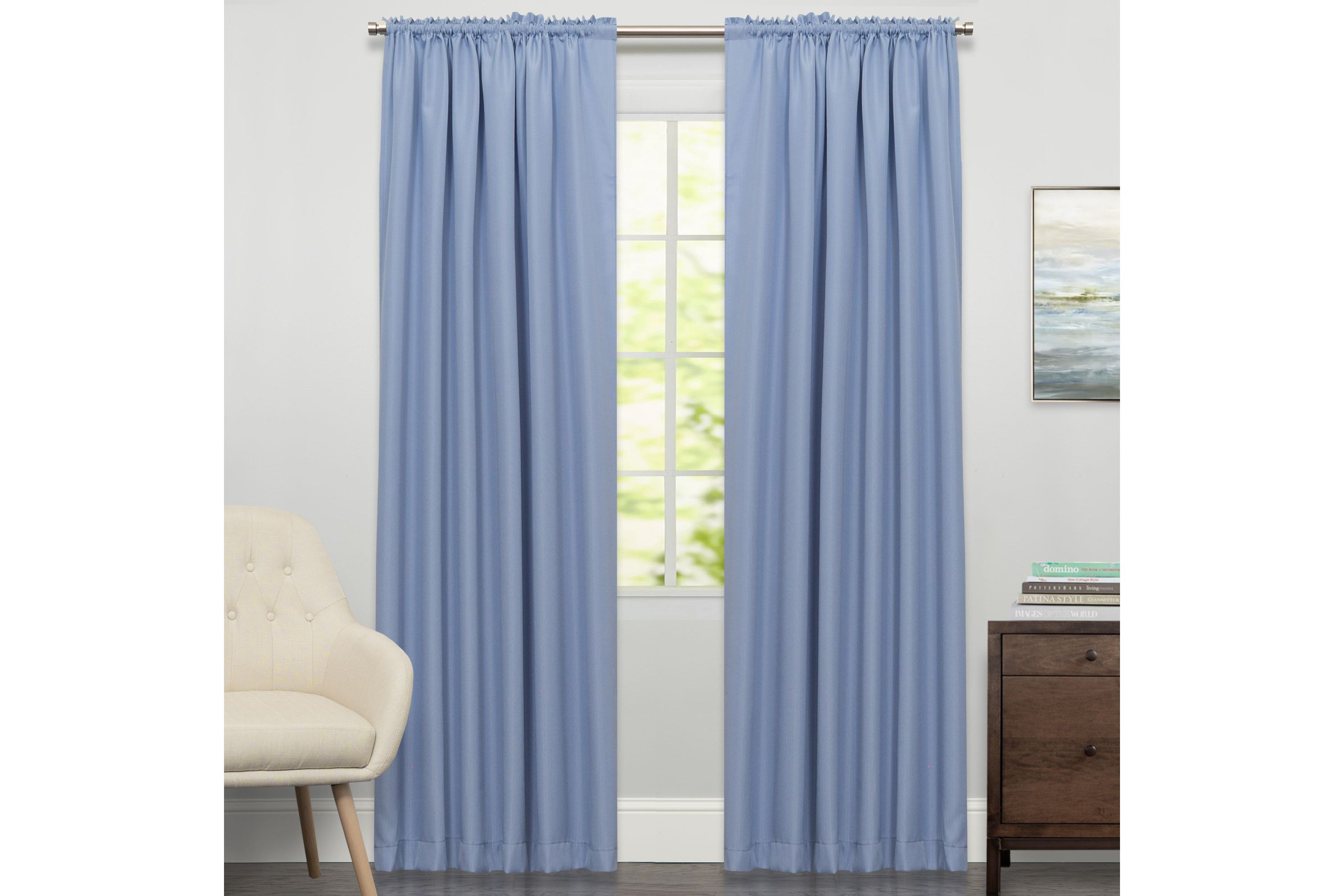 Ribcord Tailored Window Curtain Single Panel
