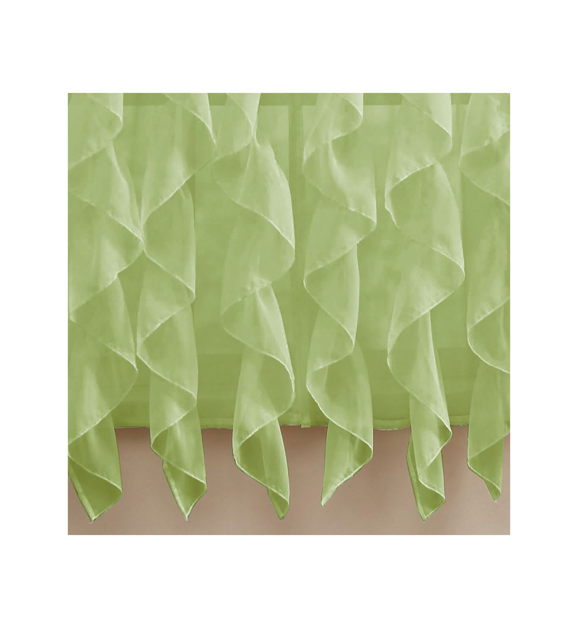 Chic Sheer Voile Vertical Ruffled Window Curtain Panel